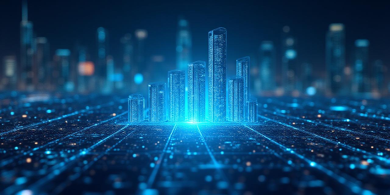 Futuristic digital interface showing AI data processing and automated reporting trends