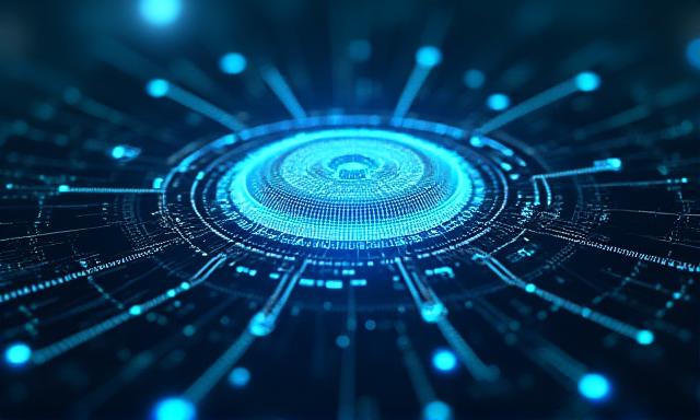 Abstract AI data visualization representing intelligent neural networks